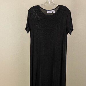 Chico’s Travelers Black Maxi Dress | Size 1 (M/L) | Wrinkle-Free Stretch